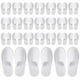 thumbnail image 1 of 24 pares de pantuflas desechables para invitados - Paquete a granel para hotel, spa, viajes y para estar en casa sin zapatos. Punta cerrada blanca (t, 1 of 9