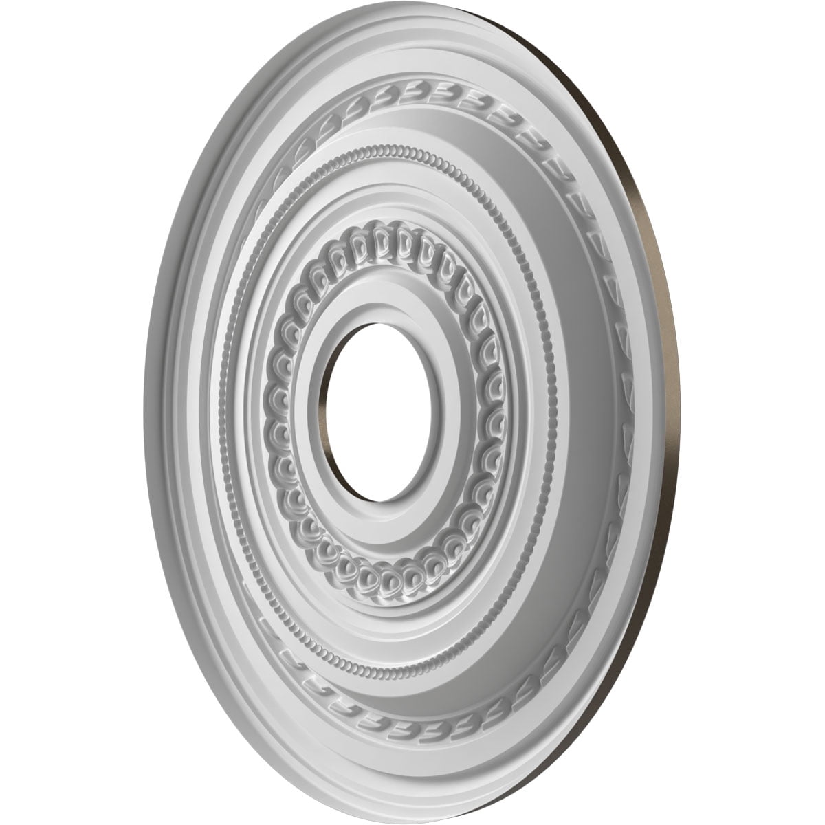 Ekena Millwork Cole PVC Ceiling Medallion – 19” OD, Metallic Gold Rush, Fits Canopies Up To 5-1/8”, Lightweight & Easy Install
