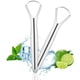 thumbnail image 1 of paquetes de raspador de lengua de acero inoxidable, higiene bucal, fresco, 1 of 4
