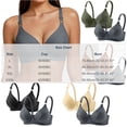 thumbnail image 3 of Ashirexll Bras for Women no Underwire 2 Pack Solid Color Sports Bra High Stretch Adjustable Straps and Push Up Cups Everyday Wear, 3 of 7