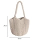 thumbnail image 3 of Bolso Hombro Vintage Bolso Playa Tejido Suave Elegante para Junto Al Mar (Beige), 3 of 7
