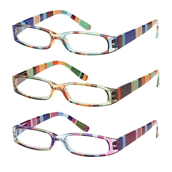 HJQEQVD 3 Pairs Ladies' Readers Quality Spring Hinge Reading Glasses for Women （2.0）