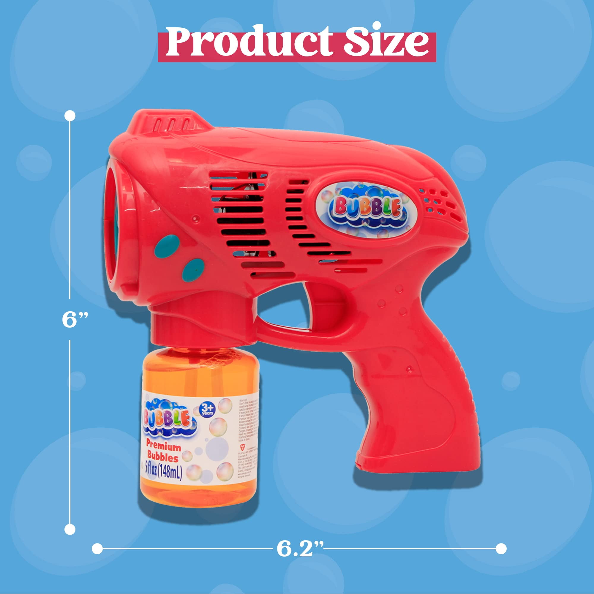 SYNCFUN 2 Pack Automatic Bubble Blaster Set - Leak-Proof Bubble Machine with 10 oz Refill Solution - Portable Bubble Blower for Outdoor Events, Family Gatherings, Parties & Easter Basket Stuffers