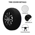 thumbnail image 2 of Susaid Neon Glitter Print Tire Covers,Waterproof Anti-UV Snow Sun Rain Tire Covers for RV,Truck, SUV, Trailer, Camper-17 inch, 2 of 6