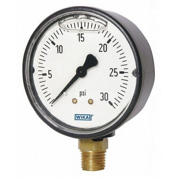 Wika Pressure Gauge ,2-1/2" Dial Size,Bottom 113.13.25.600.L