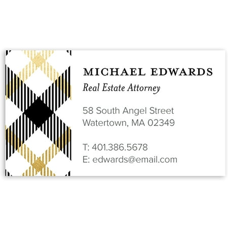 - Plaid - Personalized 3.5 x 2 Business Card