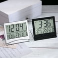 thumbnail image 5 of Creative and simple travel clock foldable word electronic alarm clock date temperature display desktop clock, 5 of 5