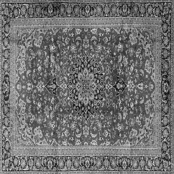 Ahgly Company Indoor Square Medallion Gray Traditional Area Rugs, 8' Square