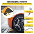 thumbnail image 4 of VEVOR 2 Pcs Cable Protector Ramp, Cable Cover with 2 Channels, Rubber Traffic Speed Bump, Max. Capacity Load 22,000lbs, Suitable for Asphalt, Concrete, and Gravel Driveways, 40.2" x 11.8" x 2.4", 4 of 10