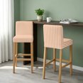thumbnail image 2 of Thin Orange Striped Bar Stool Covers - Stretch Dining Chair Covers Set of 4, Farmhouse Modern Stripes Bar Chair Cover Removable Counter Stool Pub Chairs Slipcovers Protectors for Kitchen/Cafe, 2 of 9
