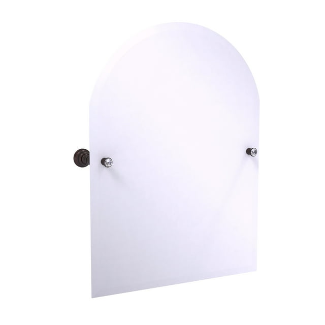 Miroir Inclinable Sans Cadre à Sommet Arqué de la Collection Carolina Crystal avec Bord Biseauté