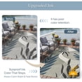 thumbnail image 5 of Outdoor & Indoor Area Rug 5'x8', Waterproof, Non-Shedding, Easy Cleaning, Leaf Mat for Patio, Living Room, Balcony, Dining Room, RV, Deck, Bedroom, Camping, Outside Carpet, Beige Grey, 5 of 10