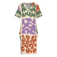 thumbnail image 3 of Vestido de verano holgado con bolsillos para mujer traje de Damas abstractas, 3 of 6