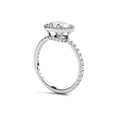 thumbnail image 2 of D-F VS 6.00MM Moissanite Engagement Ring With Diamonds (0.96 ct Moissanite Weight, 1.6 ctw dew) Micro Pave Cathedral 14K Gold, 2 of 5