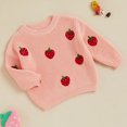 thumbnail image 7 of Okbabeha Toddler Girls Sweater Strawberry Embroidered Long Sleeve Pullovers Fall Winter Kids Clothes Baby Jumpers Tops, 7 of 7