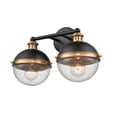 thumbnail image 3 of Ellmira 2-Light Matte Black/Aged Brass Wall Sconce, 3 of 4