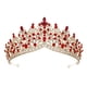 thumbnail image 1 of Tiara de boda, diadema, regalo, diadema decorativa, tocado de novia, corona, diadema Estilo B Rojo Dorado, 1 of 6