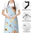 thumbnail image 5 of Bingfone Cute Gnome Bee Collects Honey Apron Gifts For Men, Women Professional Grade Chef Apron For Kitchen,Bbq & Grill, 5 of 8