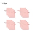 thumbnail image 3 of Uxcell 12 Pcs Bolsa de Joyería de Microfibra 3.5 × 2.7 Pulgadas, Rosa, 3 of 5
