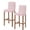 Pink, variant on Black Striped Bar Stool Covers Set of 6, Modern Simple Farmhouse Beige Vintage Stretch Washable Bar Chair Covers with Backs, Removable Pub Counter Height Chair Cover for Kitchen Dining Room Cafe