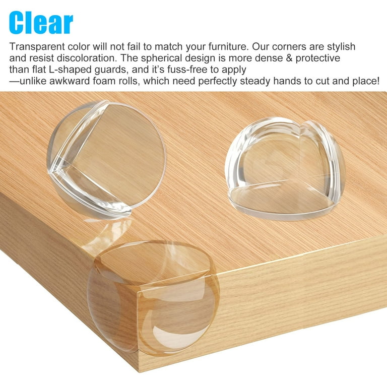 Vorkoi Clear Corner Guards(12 PCS),Table Corner Protectors,Clear Edge Bumpers, Corner Protector for Baby,Kids,Furniture,Cabinet,Glass,Coffee Table,ect., Size