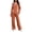 Orange, variant on Inleife Women Color Block Tracksuit 2 Piece Outfit Set, Long Sleeve Crew Neck Sweatshirt & Wide Leg Pants With Pockets, Casual Loungewear Sports Suit