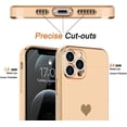 thumbnail image 3 of iPhone 12 Pro Case for Women Girl Cute Love-Heart Luxury Bling Plating Soft Back Cover Raised Full Camera Protection Bumper Silicone Shockproof Phone Case for iPhone 12 Pro, Pink, 3 of 14