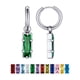 thumbnail image 1 of Pendientes colgantes Huggie PROSTEEL de Acero Inoxidable con Cristal Esmeralda, 1 of 8
