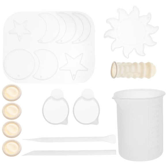 1 Set Resin Casting Mold Kit Silicone Mold Making Jewelry Pendant Molds Set