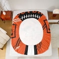 thumbnail image 5 of jejeloiu Rugby Sport City Bed Sheets,Orange Football Helmet King Sheets For Boys Teens 4pcs, 5 of 7