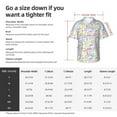 thumbnail image 3 of Color Tennis Racket Men'S 3d Print Casual Button Down Shirts, Novelty Hawaiian Short Sleeves M, 3 of 7