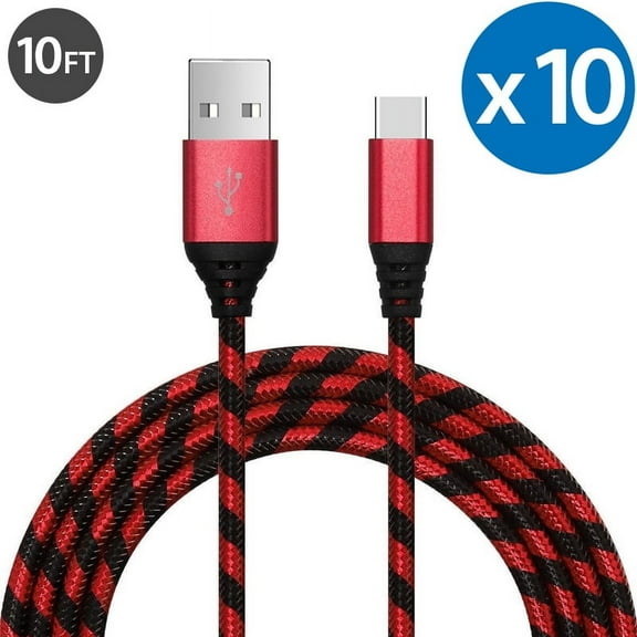 Type C Charger Fast Charging Cable USB-C Type-C 3.1 Data Sync Charger Cable Cord For Samsung Galaxy S10  S9 S8 Plus Galaxy Note 8 9 Nexus 5X 6P OnePlus 2 3 LG G5 G6 G7 V20 V30 V40 HTC M10 Google Pixel