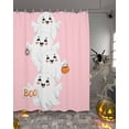 thumbnail image 2 of Halloween Cute Ghost Shower Curtain Set ，Waterproof Fabric Shower Curtains Pumpkin Cartoon Watercolor Shower Curtains for Bathroom,Bathroom Decor 72"x72", 2 of 6