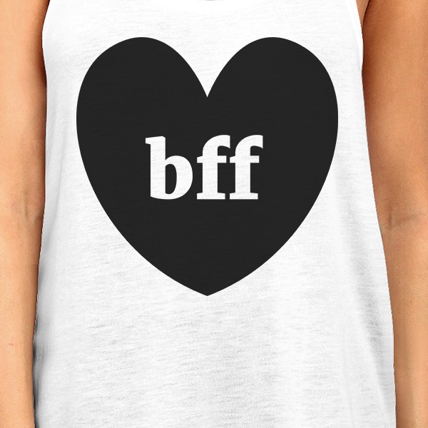 Bff Hearts Cute BFF Matching Tank Tops Racerback Cotton Funny Gifts - image 2 of 4