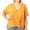 GOLDEN MUSTARD, variant on Plus Size Women's V-Neck Draping Front Cross High Low Tunic T-shirt Top