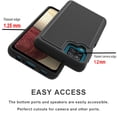 thumbnail image 3 of Samsung Galaxy A42 5G Phone Case, [Not Fit Samsung A41/A40] Military Grade 6 feet Drop Test Protection Dual Layer Cover-Black, 3 of 5