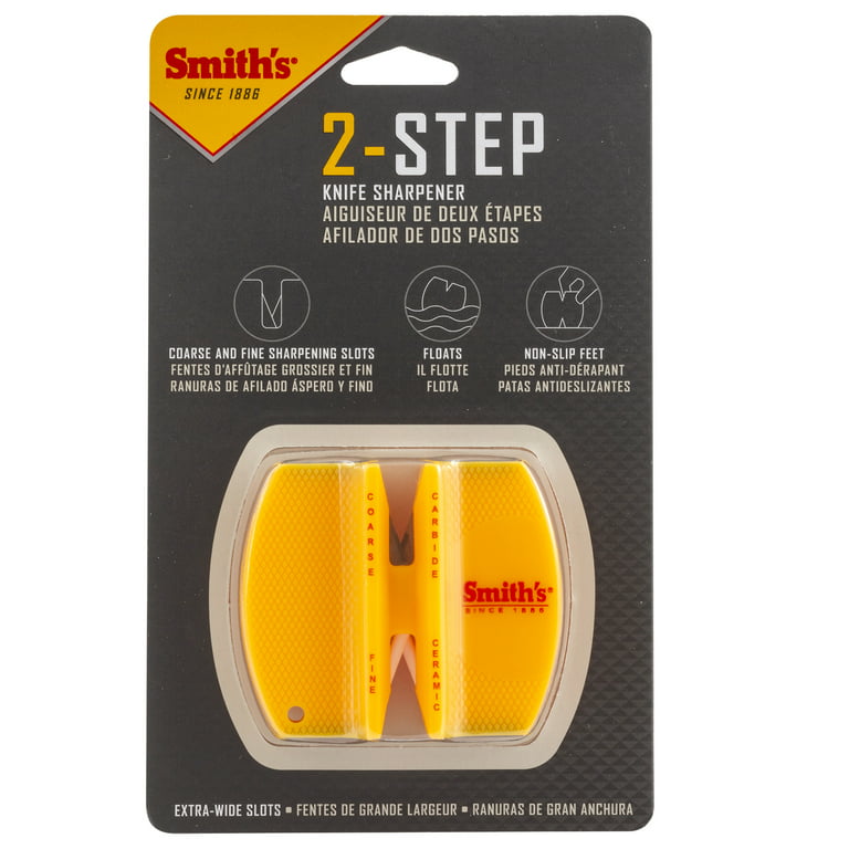 Smith's 2-step Knife Sharpener - Handheld Pull Through - Coarse and Fine  Stage Sharpening