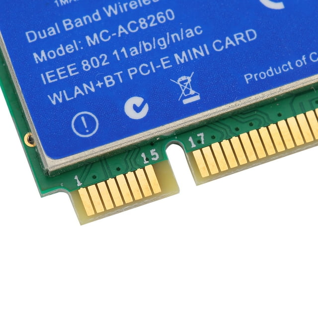 Dual Band Card, Versatile 2.4GHz/5GHz MINI PCI-E Card Support 802.11a/b/g/n/AC And 1200Mbps For / 10/8.1/8/7