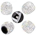 thumbnail image 1 of Valve Stem Caps, Car Tire Valve, 4 Pack Handmade Crystal Rhinestone Universal Car Tire Valve Caps, Chrome, Attractive Dustproof Bling Auto Accessories (A-White), 1 of 1