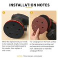 thumbnail image 3 of PorterCable Track Sander Pads,2Pc 5inch 5 Hole Replacement Track Parts for PorterCable 33 333VS Random Track Sander Hook, 3 of 6