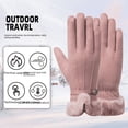 thumbnail image 3 of Guantes de terciopelo cálidos de invierno para mujer, otoño e invierno, para montar al aire libre, pantalla táctil, a prueba de viento, cálidos para conducir, 3 of 6