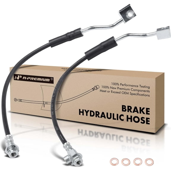 A-Premium Front Driver and Passenger Brake Hydraulic Hose Compatible with Ford Models - For F-150 1990-1996, For Bronco 1990-1992 - Replace# F4TZ2078C