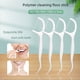 thumbnail image 5 of Palillo de hilo dental desechable Palillo de hilo dental de plástico Protector de limpieza de dientes de arco ultrafino, 5 of 6