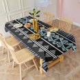 thumbnail image 3 of Rectangle Waterproof Tablecloth 60×120 Inch, Black Boho Style Reusable Indoor/Outdoor Durable Table Cover for Party Kitchen Dinner Room Decor, 3 of 6