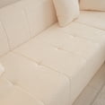 thumbnail image 5 of Modular L-shaped modular floor sofa, deep seat tufted comfortable sofa set, sturdy and stable, stylish and beautiful, with reclining seat, suitable for living room, 5 of 6