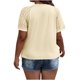 thumbnail image 5 of RKSTN Women's Summer Plus Size T Shirts Pleated Crewneck Lace Raglan Short Sleeve Tunic Shirts Womens Casual Solid Cotton Oversized Round Neck Loose Fits Comfy Basic Tee Shirts Pullover Tops, 5 of 7