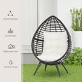 thumbnail image 3 of Outsunny Indoor Outdoor Wicker Egg Chair, Cushion, Beige, 3 of 9
