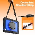 thumbnail image 4 of Case for iPad Air 11 inch M3 2025/M2 2024 (7th/6th Gen), 360 Rotating Stand Handle Shoulder Strap Heavy Duty Shockproof Cover, Dark Blue PC, 4 of 7