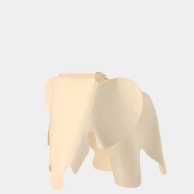 Plata Import - Cream Plastic Elephant Kids Chair