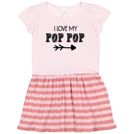 

Inktastic I Love My Pop Pop with Arrow Gift Toddler Girl Dress